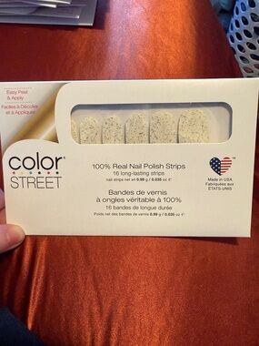 Color Street Clear Nail Strips with Silver Speckles